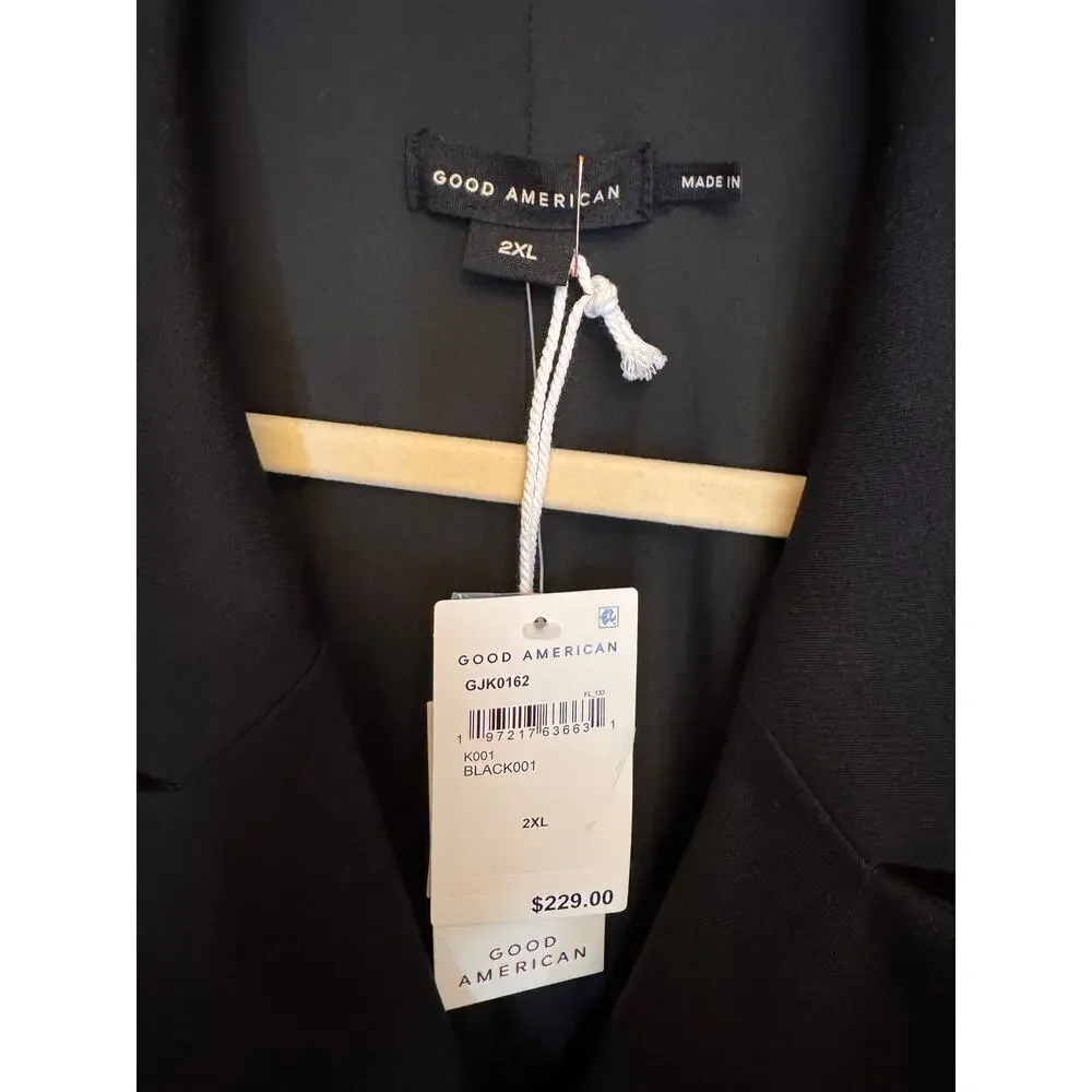 Good American Ponte Embellished Executive Blazer Minidress – Black Size 2XL NEW - Picture 4 of 6